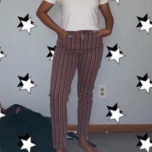 american eagle colorful striped jeans